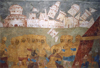 Фреска из храма Ильи Пророка